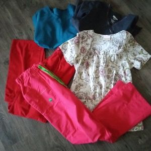 Lot of nursing scrubs